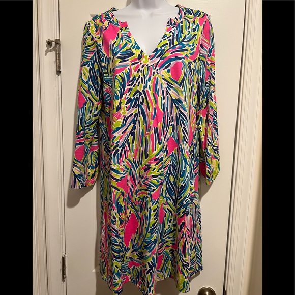 Lilly Pulitzer Palm Reader Pink Dress EUC - Picture 2 of 3